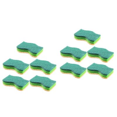 10 Pcs Sponge Bath Tub Cleaning Brush Heavy Duty Sponge Sink Scrubber Kitchen Washing Brush Dishwashing Scrubber Kitchen Scrub Sponge Kitchen Wok Sponge Dish Sponges Kitchen Sponge/1301 ( Color : As S