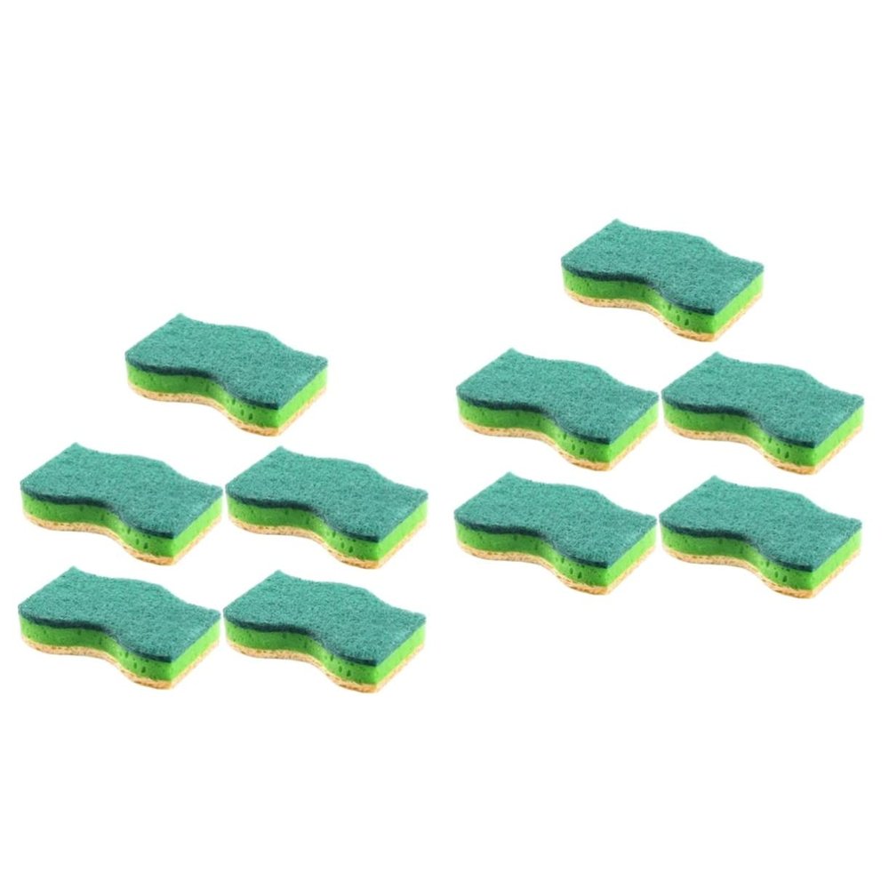 10 Pcs Sponge Bath Tub Cleaning Brush Heavy Duty Sponge Sink Scrubber Kitchen Washing Brush Dishwashing Scrubber Kitchen Scrub Sponge Kitchen Wok Sponge Dish Sponges Kitchen Sponge/1301 ( Color : As S