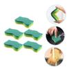 10 Pcs Sponge Bath Tub Cleaning Brush Heavy Duty Sponge Sink Scrubber Kitchen Washing Brush Dishwashing Scrubber Kitchen Scrub Sponge Kitchen Wok Sponge Dish Sponges Kitchen Sponge/1301 ( Color : As S view 3