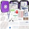 Small-Campact First-Aid Kit-Refill Supplies-Basic Emergency-Essentials - 300PCS Home Essentials Emergency Accident Kits for Businesses Workplace Outside Travel Purple 1st Aid view 1