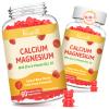 2 Pack Calcium Gummies with Magnesium, Zinc, Vitamin D3 & B12, Calcium Supplements for Women Men, Support Bone, Muscle and Immunity, 120 Vegan Raspberry Flavor Gummies view 1