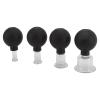 JEOZBM Glass Cupping Set, 4 Pieces Facial Cupping Therapy Set Glass, Silicone Cupping Cups, Massage Vacuum Suction Cupping Cups for Body Face Leg Arm Back Shoulder Muscle view 1