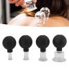 JEOZBM Glass Cupping Set, 4 Pieces Facial Cupping Therapy Set Glass, Silicone Cupping Cups, Massage Vacuum Suction Cupping Cups for Body Face Leg Arm Back Shoulder Muscle view 2