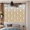 ZYMECH Cream Coloured Contact Paper Peel and Stick Abstract Geometric Lines Peel and Stick Contact Paper Laundry Room Easy to Remove (W) 118" X(H) 110" view 2