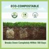 1.6 Gallon Compost Bags with Handles, Small Kitchen Food Scrap trash Bags for Countertop Compost Bin, 6L, 100 Count, BPI & OK Compostable Certified view 2