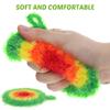 HEALLILY Dish Scrubber Sponge 5 Pack Non Scratch Knitted Household Cleaning Sponges for Kitchen Washing, Reusable Crochet Handmade Oil Resistant (Assorted Colors) view 4