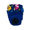 Barkertime Blue Happy Shark on Blue Cat Diaper, M, with Tail Hole - Made in USA view 1