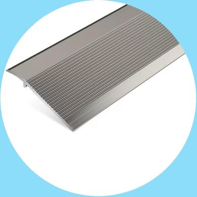 36 inch Metal Floor Transition Strip Replacement, Home Entry Ramp Extra Wide Reducer Gap Cover for Doorways, Threshold Ramps for Wheelchair Wood Tile Floors ( Color : Iron Gray , Size : 5*90cm(3ft) )