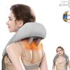 YKX Goletsure Neck Massager, Massagers for Neck and Shoulder with Heat, Shiatsu Neck and Back Massager with, Deep Tissue 5d Kneading Pillow, Simulated Manual Massage (Grey) view 1