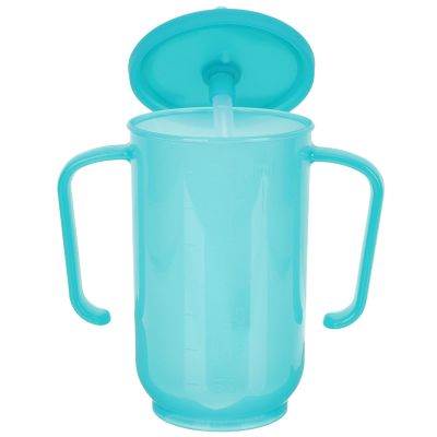 FOMIYES 2pcs Convalescent Feeding Cup with Double Handles Spill Sippy Cup for Elderly Ergonomic Design for Bedridden Patients Liquid Feeding Straw for Drinking and Food-grade Material
