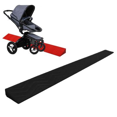 0.3" Rise Threshold Ramp, Wheelchair Ramps for Home, for Doorways, Power Scooters, Sweeper, Bathroom Floor Tile Threshold Transition Strip (Color : Black, Size : 12 * 5.5cm/4.7 * 2.1in)