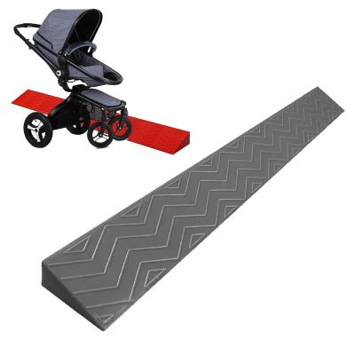 0.3" Rise Threshold Ramp, Wheelchair Ramps for Home, for Doorways, Power Scooters, Sweeper, Bathroom Floor Tile Threshold Transition Strip (Color : Gris, Size : 13 * 6.5cm/5.1 * 2.5in)