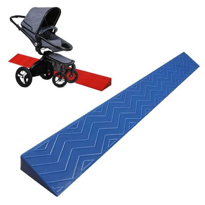 0.3" Rise Threshold Ramp, Wheelchair Ramps for Home, for Doorways, Power Scooters, Sweeper, Bathroom Floor Tile Threshold Transition Strip (Color : Blue, Size : 10 * 4cm/4 * 1.5in)