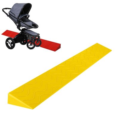 0.3" Rise Threshold Ramp, Wheelchair Ramps for Home, for Doorways, Power Scooters, Sweeper, Bathroom Floor Tile Threshold Transition Strip (Color : Yellow, Size : 12 * 5cm/4.7 * 2in)
