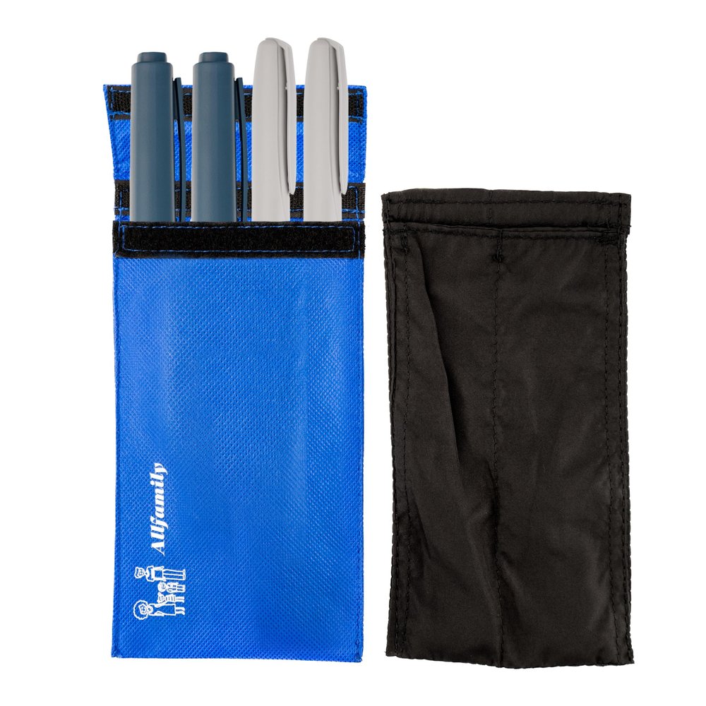 4AllFamily Chiller Insulin Travel Case Cooler  Insulin Cooler Travel Case TSA Approved  45H Cooling Without Electricity  Reusable Medicine Container for Traveling & Daily Use (1-4 Pen Large)
