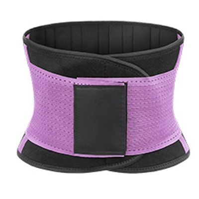 Elastic Lumbar Support Belt Relief For Lower Back Pain, Herniated Disc, Sciatica, Scoliosis Breathable Mesh Design Adjustable Support Straps Lower Back Brace Support (Color : Purple, Size : Small)
