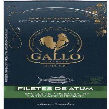 Gallo - Gourmet Canned White Tuna Filet in Olive Oil and Oregano - 4.23oz / 120gr (Pack of 5 cans)