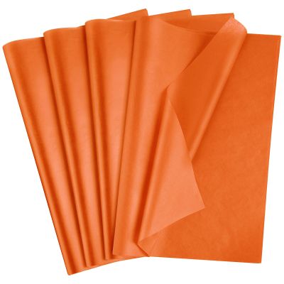 AORZIT Orange Tissue Paper - 80 Sheets, 14x20 Inch, Gift Bag Wrapping, DIY Arts Crafts, Shredded Filler for Birthday, Graduation