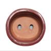 Aven's Serenity Garden - Oval Ceramic Bonsai Pot | Burgandy Glazed Ceramicware | 6" Wide, Flared Training Pot view 2