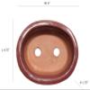 Aven's Serenity Garden - Oval Ceramic Bonsai Pot | Burgandy Glazed Ceramicware | 6" Wide, Flared Training Pot view 3