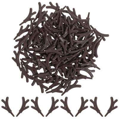 100pcs Mini Snowman Hand Christmas Tiny Reindeer Antlers Crafts Embellishments for Christmas Tree Branches Cake Toppers Decor