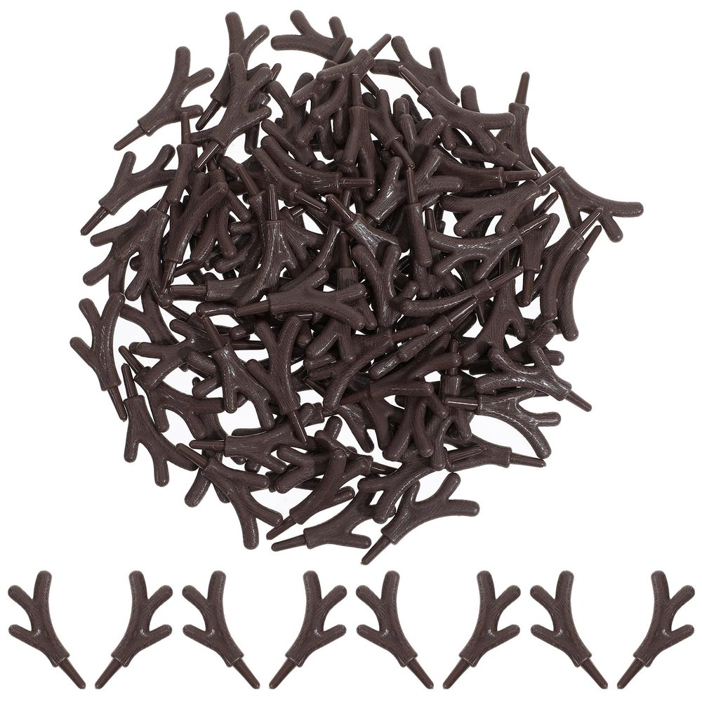 100pcs Mini Snowman Hand Christmas Tiny Reindeer Antlers Crafts Embellishments for Christmas Tree Branches Cake Toppers Decor