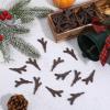 100pcs Mini Snowman Hand Christmas Tiny Reindeer Antlers Crafts Embellishments for Christmas Tree Branches Cake Toppers Decor view 4