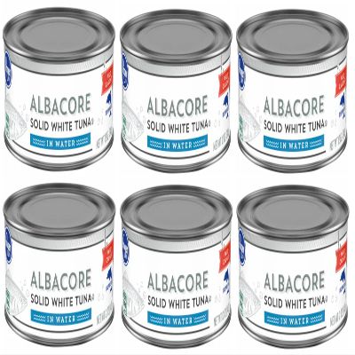 Pack Of 6 Solid White Albacore Tuna in Water 12 oz.
