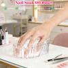 FOMIYES 2pcs Transparent Nail Soaking Bowls, Acrylic Gel Polish Remover Bowls, Manicure Hand Soak for Home Nail Care, Ergonomic Design for Gel off and Hand Washing view 2