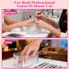 FOMIYES 2pcs Transparent Nail Soaking Bowls, Acrylic Gel Polish Remover Bowls, Manicure Hand Soak for Home Nail Care, Ergonomic Design for Gel off and Hand Washing view 3