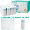 120 Disposable Commode Liners for Bedside Commode, Beside Commode Liners, Portable Potty Liners for Adults, Toilet Liners Portable Commode Bags for Commode Chair (Blue - 120 Liners) view 3