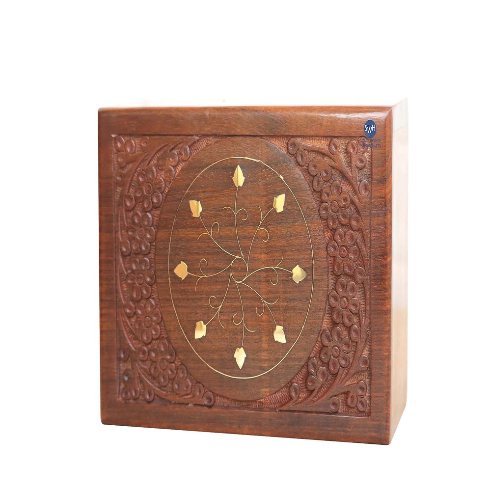 Rosewood Urn Box For Pet Ashes | Wood Cremation Urns | Decorative Urns | Funeral Urns | Burial Urns | Keepsake Urns For Cat and Dog Ashes | Handamde Urns (7.5 x 5.5 x 3.5)