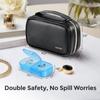AUVON Weekly Pill Organizer 2 Times a Day with PU Leather Bag, Travel AM PM Pill Box 7 Day with One-Side Large Opening Design for Easy Filling, Portable Pill Case for Vitamins, Medication, Supplements view 2