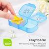 AUVON Weekly Pill Organizer 2 Times a Day with PU Leather Bag, Travel AM PM Pill Box 7 Day with One-Side Large Opening Design for Easy Filling, Portable Pill Case for Vitamins, Medication, Supplements view 3