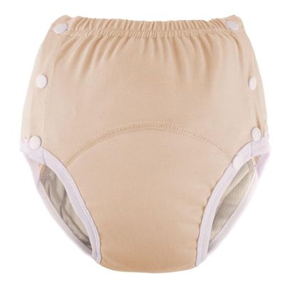 Cotton Incontinence Pants for Adults: Washable, Breathable, Adjustable Leak-Proof Underwear for Elderly (Yellow,M)
