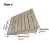 2-6 Inch Rise Wooden Threshold Ramps Entry Ramps Curb Ramp Wheel Chair Walkers Ramp, Portable Non-Slip Transition Ramp for Home Steps/Front Door/Yard/Doorways ( Size : 12.1x11.8x3.9in/30.8x30x10cm ) view 2