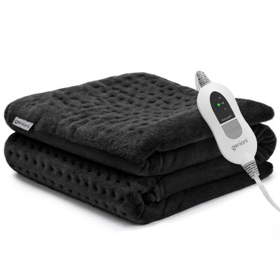 GENIANI Electric Heating Pad for Back Pain & Cramps Relief, Electric Throw, Auto Shut Off, Machine Washable, Moist Heat Pad for Neck & Shoulder - Valentines Day Gifts for Her, (12"x24" Jet Black)