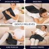 GENIANI Electric Heating Pad for Back Pain & Cramps Relief, Electric Throw, Auto Shut Off, Machine Washable, Moist Heat Pad for Neck & Shoulder - Valentines Day Gifts for Her, (12"x24" Jet Black) view 2