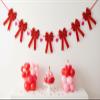 Riceshoot Valentines Day Decoration Red Bows Large Velvet Bows Garland Looped Wreath Waterproof Outdoor for Gift Wrapping Home Wall Decor(50 Pcs,12 x 18 Inch) view 3