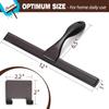 NETANY Shower Squeegee, 12-Inch Bronze Squeegee, All-Purpose Stainless Steel Squeegee for Bathroom, Shower Doors, Mirrors, Tiles and Car Windows - 100% Streak Free view 2