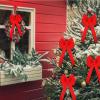Riceshoot Valentines Day Decoration Red Bows Large Velvet Bows Garland Looped Wreath Waterproof Outdoor for Gift Wrapping Home Wall Decor(50 Pcs,9 x 13 Inch) view 4