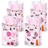 Yeaqee 30 Pack Pink Halloween Boo Bags with Tissue Paper, Little Boo Kraft Paper Goody Treat Bags for Kids Party, Baby Shower & Birthday, Tirck or Treat 8.7 x 6.3 x 3.2 Inch view 1
