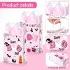 Yeaqee 30 Pack Pink Halloween Boo Bags with Tissue Paper, Little Boo Kraft Paper Goody Treat Bags for Kids Party, Baby Shower & Birthday, Tirck or Treat 8.7 x 6.3 x 3.2 Inch view 2