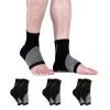3 Pairs Neuropathy Socks, Soothe Relief Socks for Neuropathy Pain Women Men, Plantar Fasciitis Toeless Compression Socks Comprex Ankle Sleeves for Neuropathy Ankle Pain Relief (Black,S) view 1