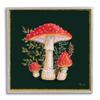 Stupell Industries Red Mushrooms & Ferns Gray Framed Giclee Art Design by Paul Brent view 1