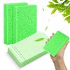 12 - Pack Non-Scratch Scrub Sponges - Sponges for Dishes and Washing Dishes, Cleaning Sponges for Kitchen Home Bathroom Cars, Funny Cut-Outs DIY for Kids (Green) view 3