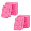12 - Pack Non-Scratch Scrub Sponges - Sponges for Dishes and Washing Dishes, Cleaning Sponges for Kitchen Home Bathroom Cars, Funny Cut-Outs DIY for Kids (Pink) view 1