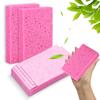 12 - Pack Non-Scratch Scrub Sponges - Sponges for Dishes and Washing Dishes, Cleaning Sponges for Kitchen Home Bathroom Cars, Funny Cut-Outs DIY for Kids (Pink) view 2