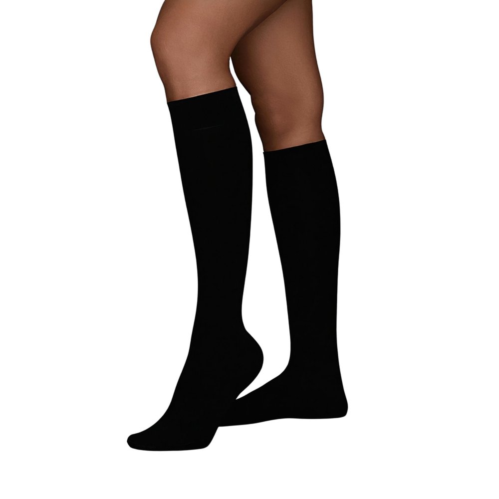 Juzo Move 20-30 mmHg Compression Stockings, Knee High, Closed Toe | Compression Socks for Women/ Men for Tired, Aching or Swollen Legs, Minor Varicosities | Black, X-Large (V) Short
