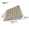 2-6 Inch Rise Wooden Threshold Ramps Entry Ramps Curb Ramp Wheel Chair Walkers Ramp, Portable Non-Slip Transition Ramp for Home Steps/Front Door/Yard/Doorways ( Size : 13.3x11.8x5.1in/33.8x30x13cm ) view 2